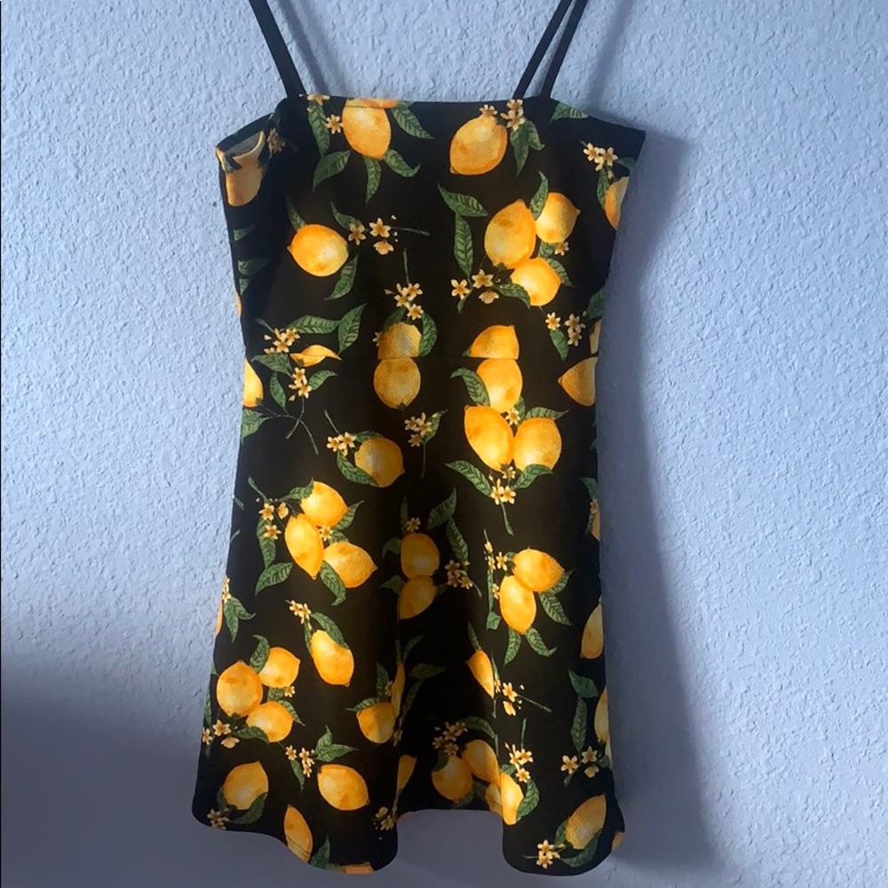 Lemon Skater Dress